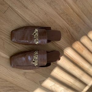 OPEN EDIT Slip on faux leather square toe Nash Luke 10m